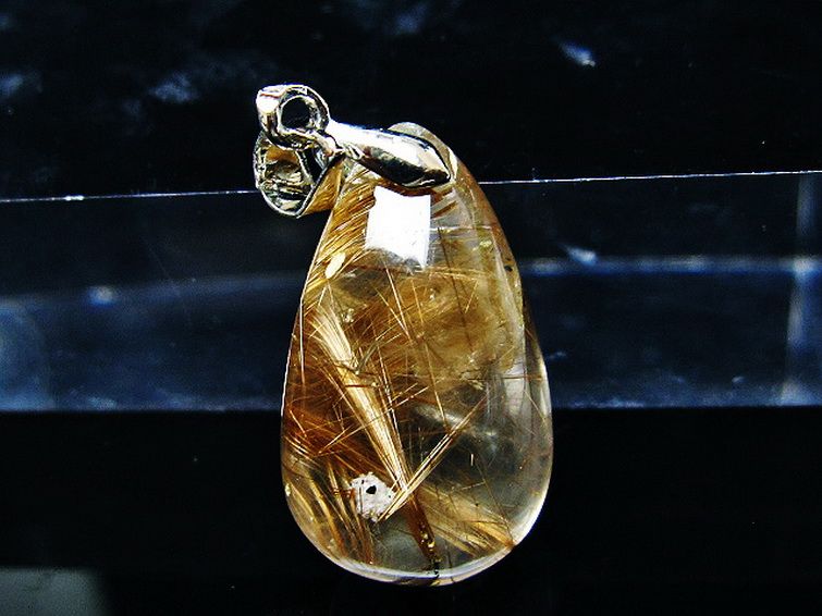 ゴールドタイチンルチル ペンダント [T741-2089] 1枚目