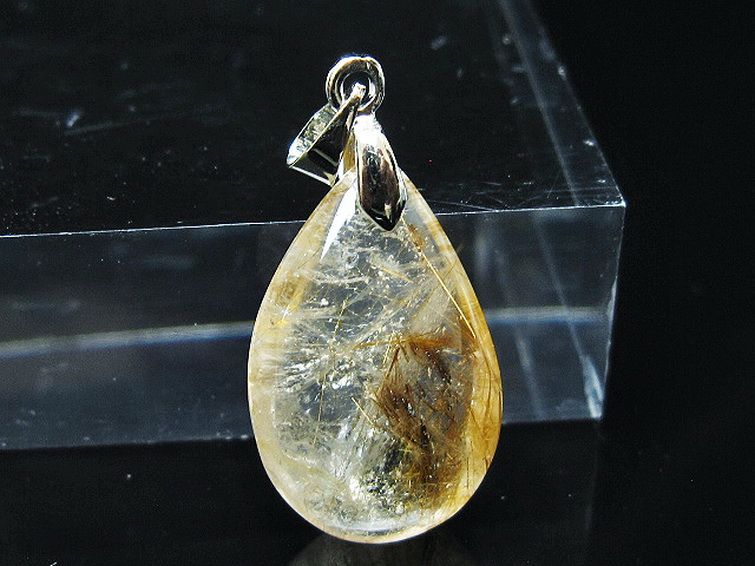 ゴールドタイチンルチル ペンダント [T741-2167] 1枚目