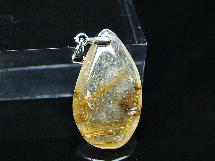 ゴールドタイチンルチル ペンダント [T741-2175] 1枚目