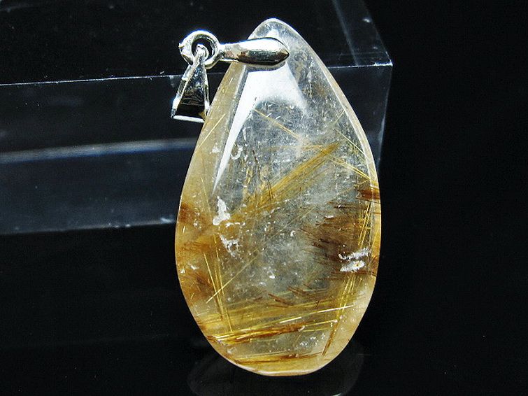 ゴールドタイチンルチル ペンダント [T741-2175] 2枚目