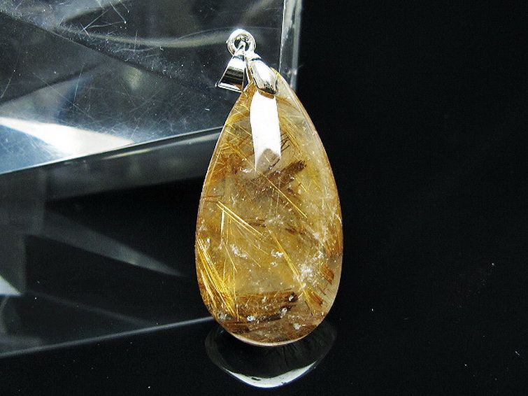 ゴールドタイチンルチル ペンダント [T741-2191] 1枚目