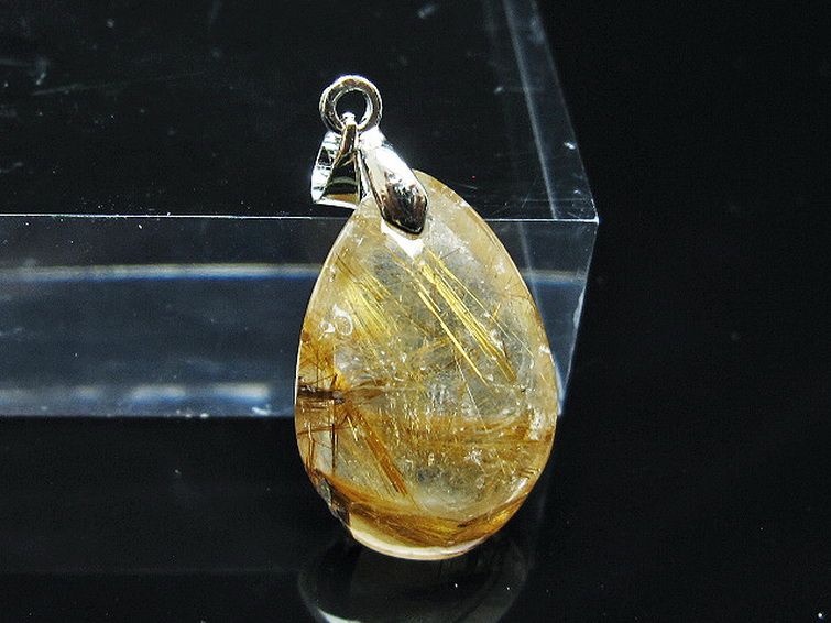 ゴールドタイチンルチル ペンダント [T741-2198] 1枚目