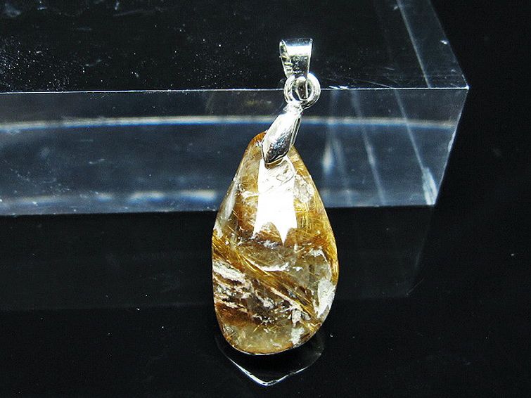 ゴールドタイチンルチル ペンダント [T741-2203] 1枚目