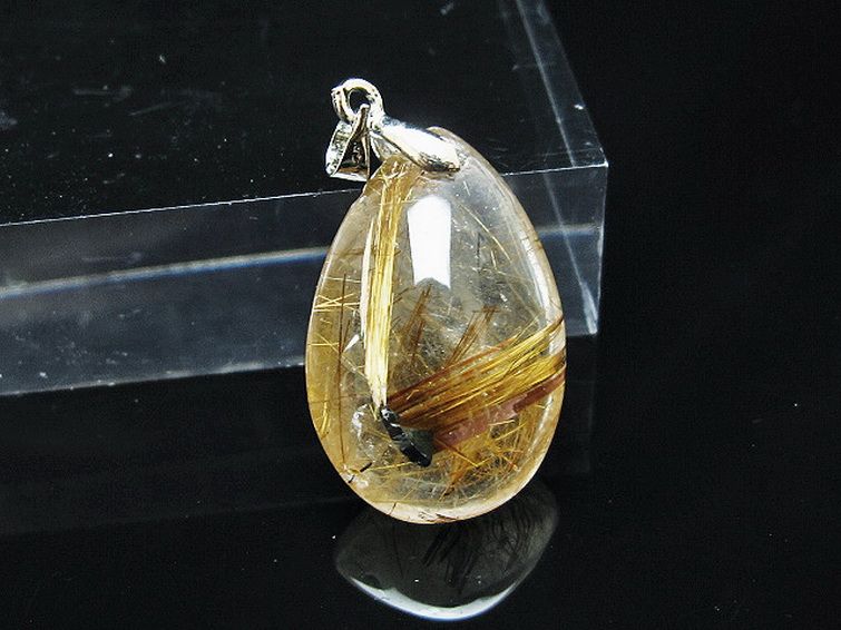 ゴールドタイチンルチル ペンダント [T741-2223] 1枚目