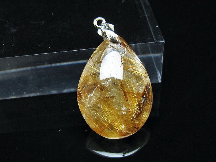 ゴールドタイチンルチル ペンダント [T741-2229] 1枚目