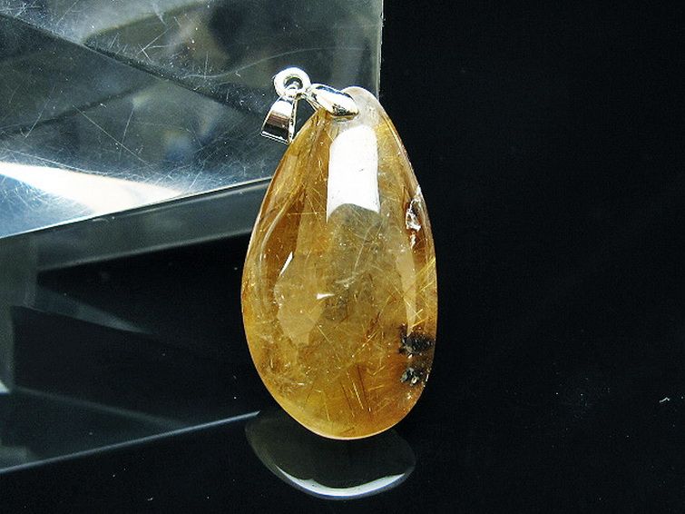 ゴールドタイチンルチル ペンダント [T741-2230] 1枚目