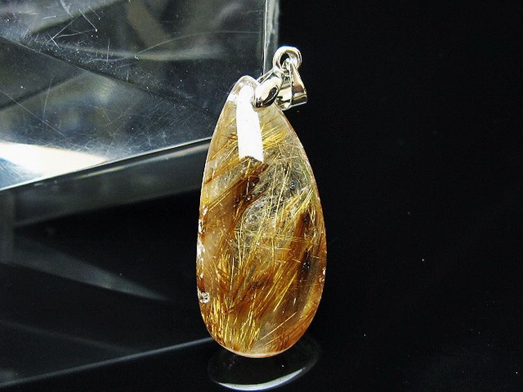 ゴールドタイチンルチル ペンダント [T741-2242] 1枚目