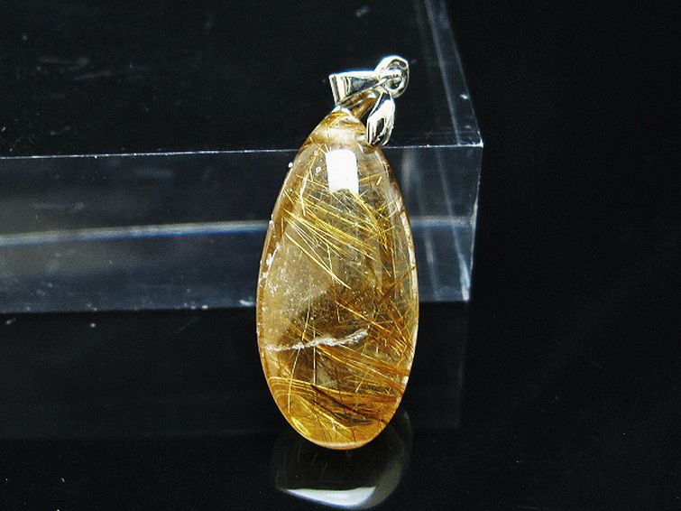 ゴールドタイチンルチル ペンダント [T741-2250] 1枚目