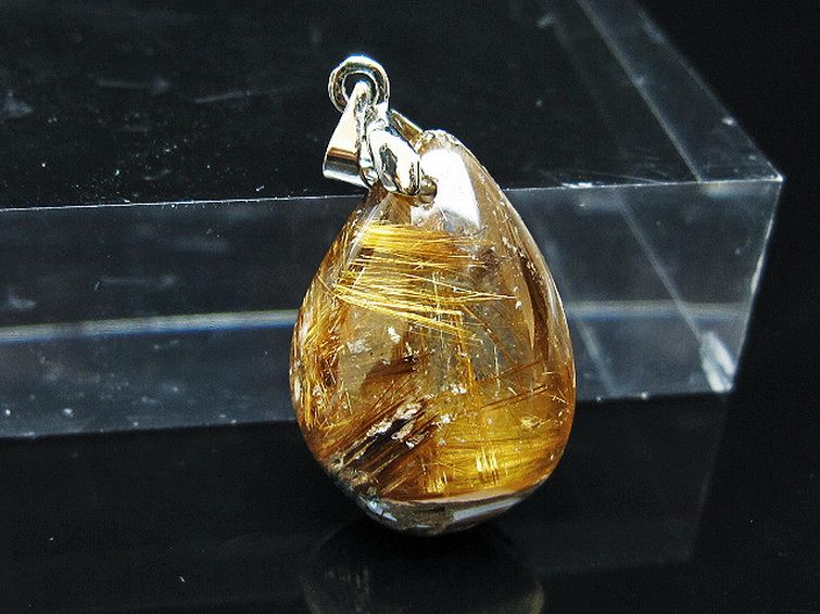 ゴールドタイチンルチル ペンダント [T741-2254] 1枚目