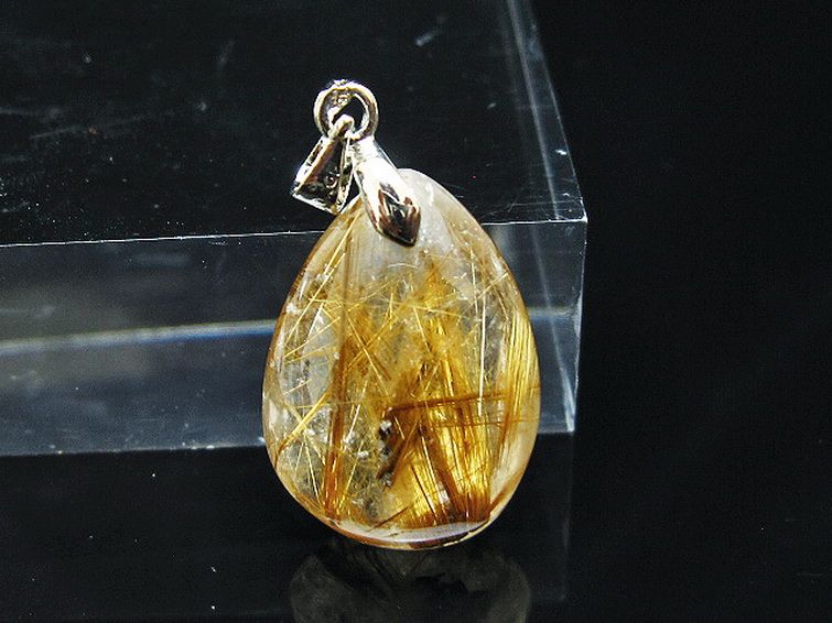 ゴールドタイチンルチル ペンダント [T741-2261] 1枚目