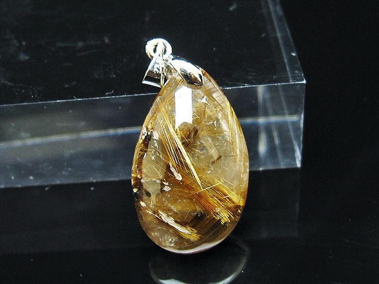 ゴールドタイチンルチル ペンダント [T741-2266] 1枚目