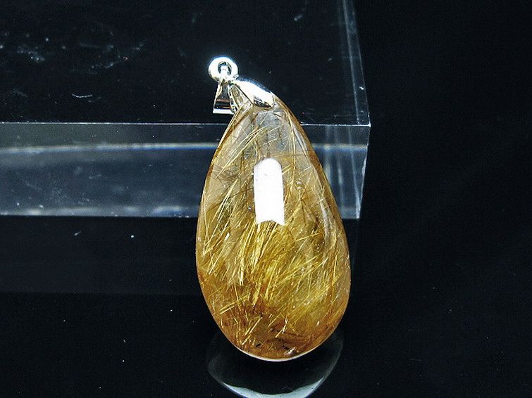 ゴールドタイチンルチル ペンダント [T741-2273] 1枚目