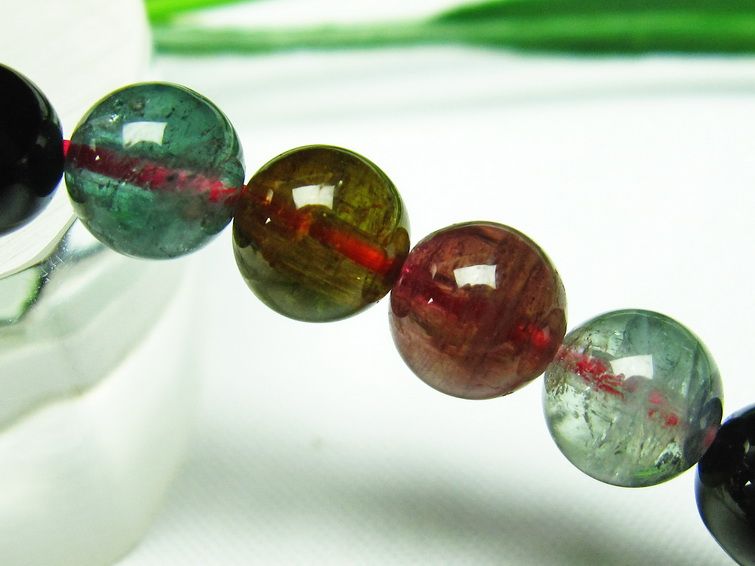 ミックスカラートルマリン ブレスレット 7mm [t75-5398] 2枚目