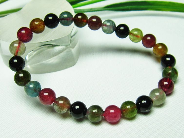 ミックスカラートルマリン ブレスレット 7mm [t75-5398] 3枚目