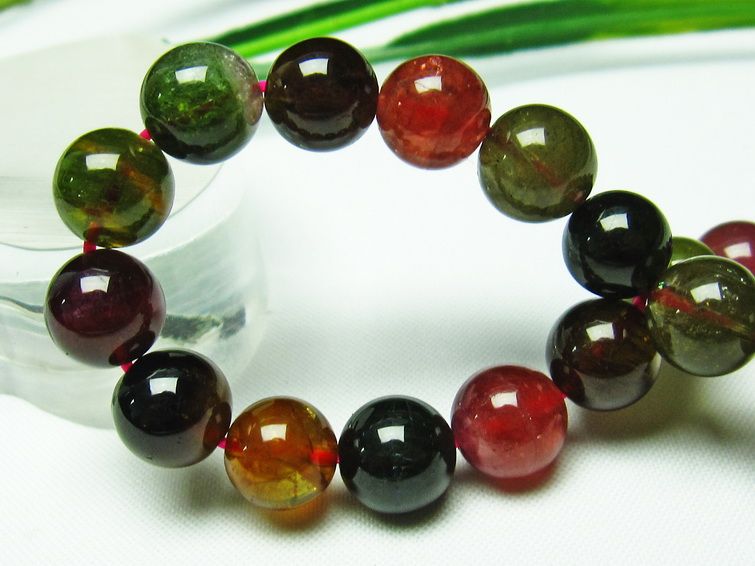 ミックスカラートルマリン ブレスレット 9mm [t75-5416] 1枚目