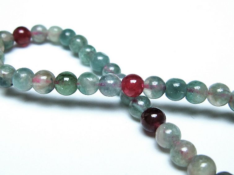 ミックスカラートルマリン ブレスレット 4mm [t75-7331] 2枚目