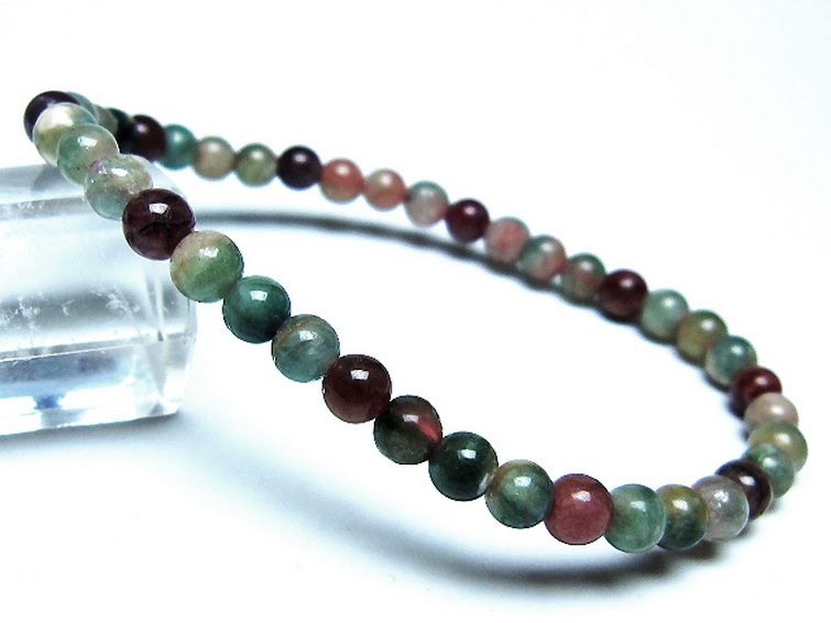ミックスカラートルマリン ブレスレット 4mm [t75-7334] 1枚目