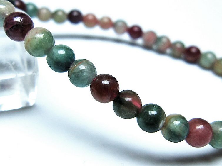 ミックスカラートルマリン ブレスレット 4mm [t75-7334] 3枚目