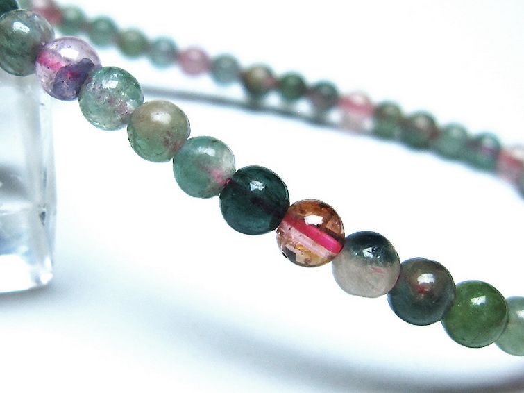 ミックスカラートルマリン ブレスレット 4mm [t75-7337] 3枚目