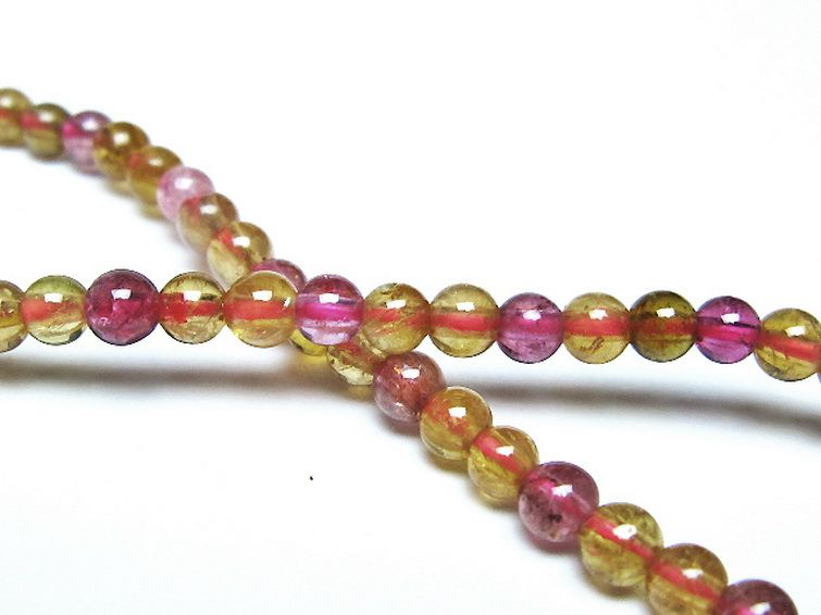 ミックスカラートルマリン ブレスレット 4mm [t75-7356] 2枚目