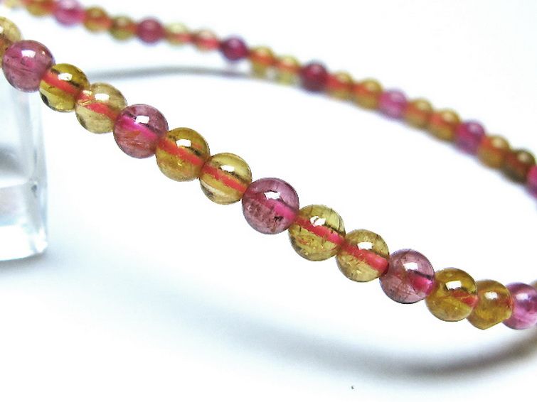 ミックスカラートルマリン ブレスレット 4mm [t75-7356] 3枚目