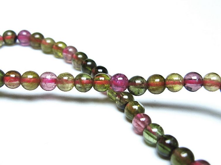 ミックスカラートルマリン ブレスレット 4mm [t75-7371] 2枚目