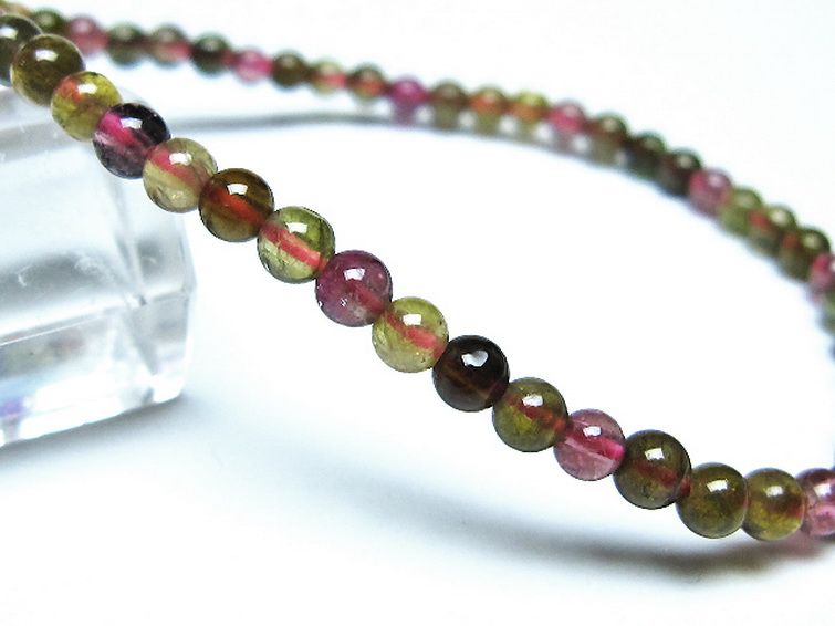 ミックスカラートルマリン ブレスレット 4mm [t75-7371] 3枚目