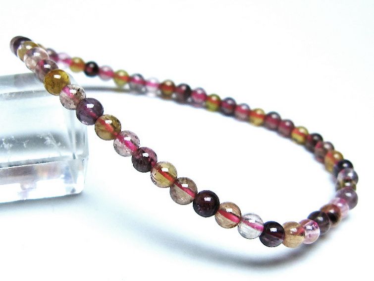 ミックスカラートルマリン ブレスレット 4mm [t75-7390]