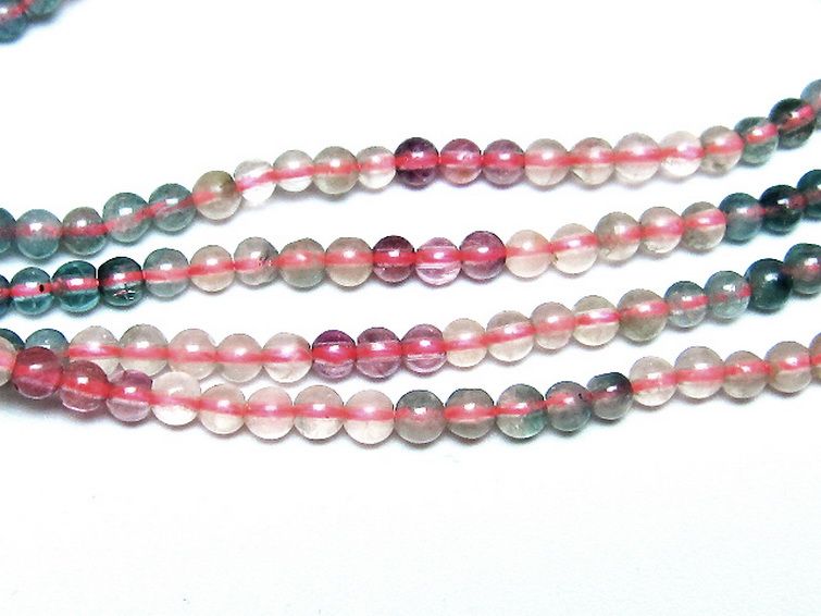 ミックスカラートルマリン ブレスレット 3mm [t75-7396] 2枚目