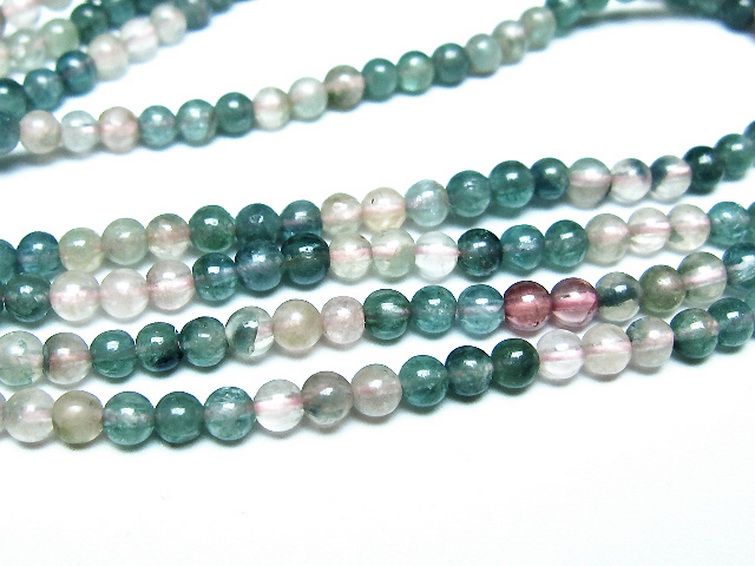 ミックスカラートルマリン ブレスレット 4mm [t75-7401] 2枚目