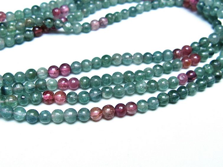 ミックスカラートルマリン ブレスレット 4mm [t75-7405] 2枚目