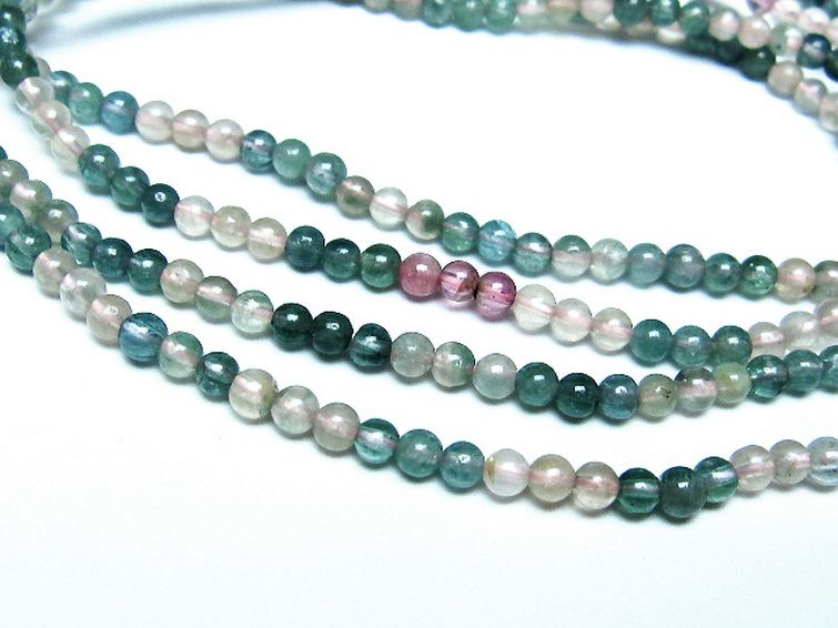 ミックスカラートルマリン ブレスレット 4mm [t75-7407] 2枚目