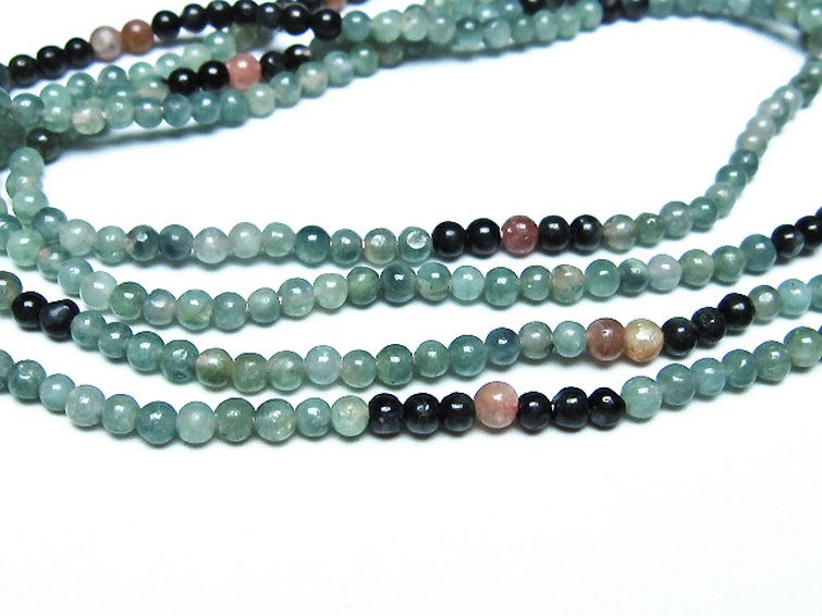 ミックスカラートルマリン ブレスレット 3mm [t75-7428] 2枚目