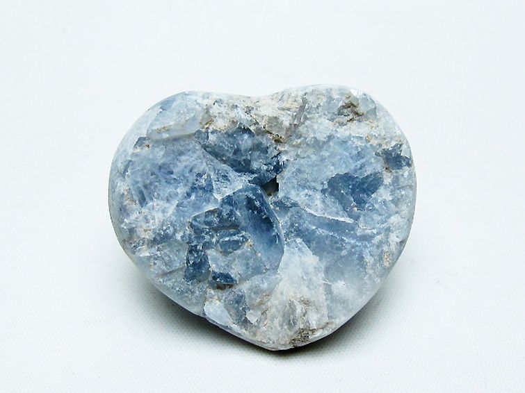 セレスタイト 天青石 ハートシェイプ 原石 [t756-6084] 1枚目