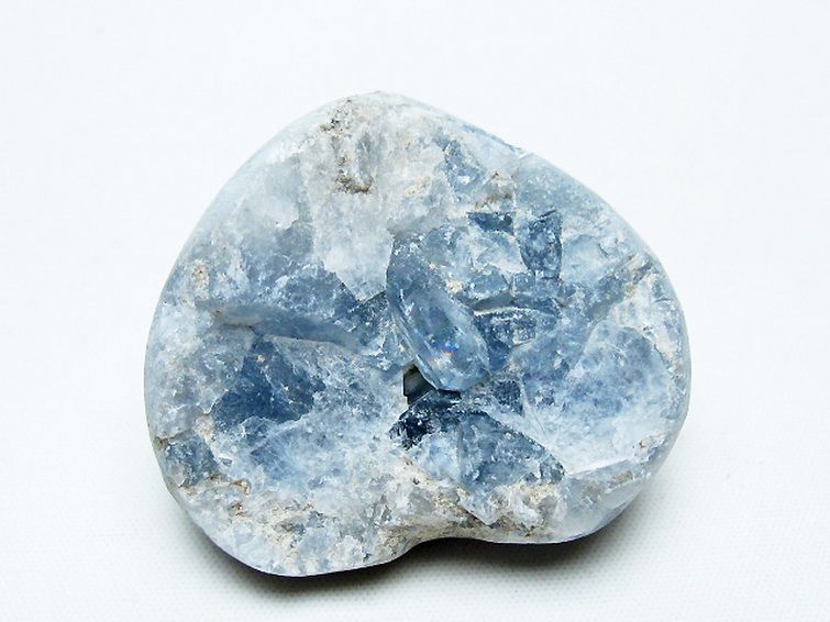 セレスタイト 天青石 ハートシェイプ 原石 [t756-6084] 3枚目