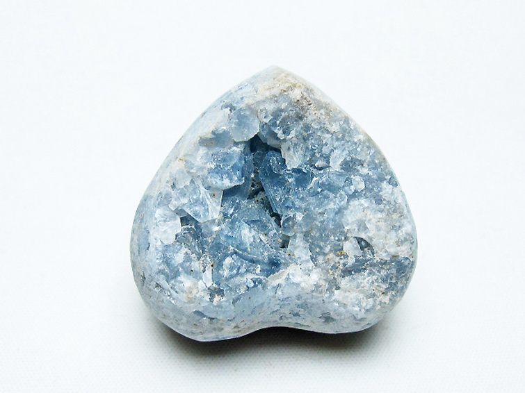 セレスタイト 天青石 ハートシェイプ 原石 [t756-6087] 3枚目