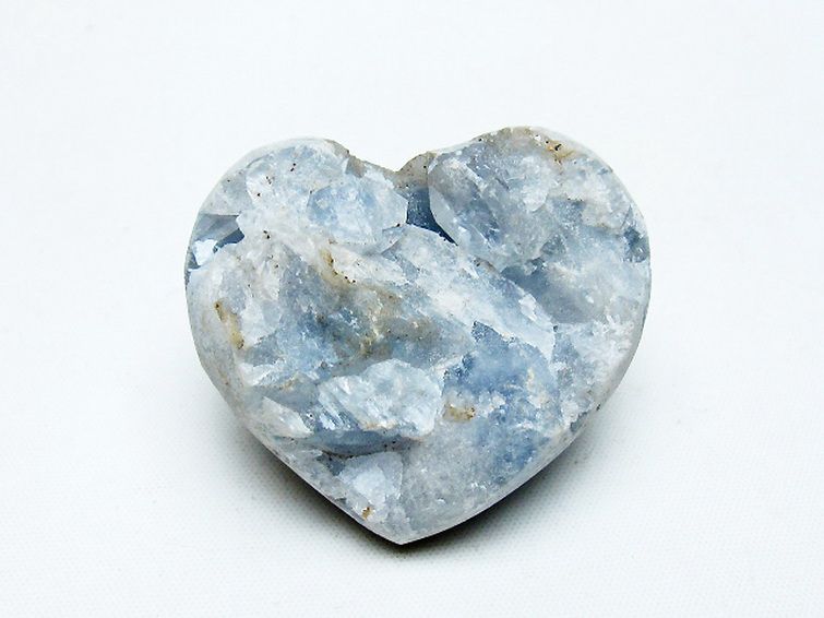 セレスタイト 天青石 ハートシェイプ 原石 [t756-6090] 1枚目