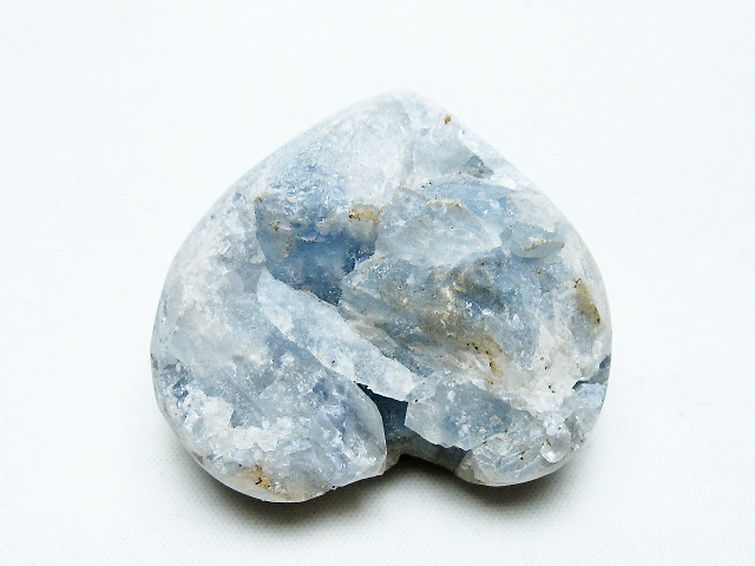 セレスタイト 天青石 ハートシェイプ 原石 [t756-6090] 3枚目