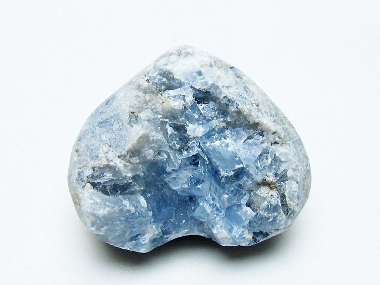 セレスタイト 天青石 ハートシェイプ 原石 [t756-6091] 3枚目