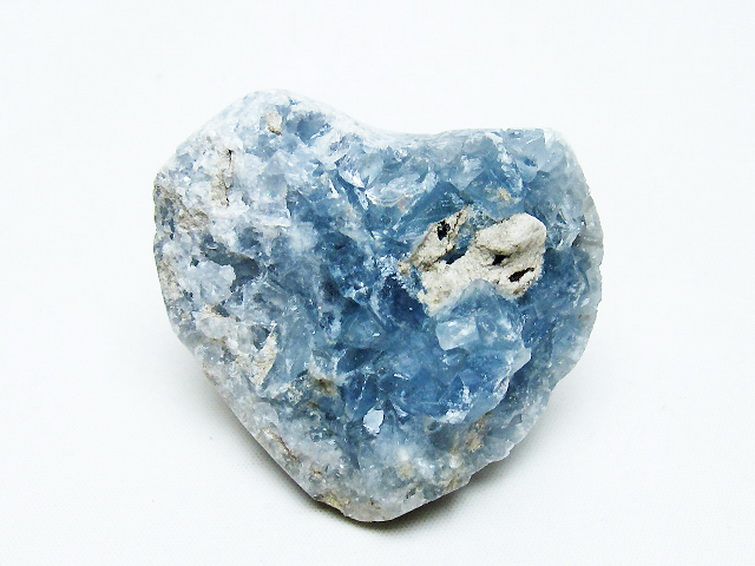 セレスタイト 天青石 ハートシェイプ 原石 [t756-6102] 1枚目
