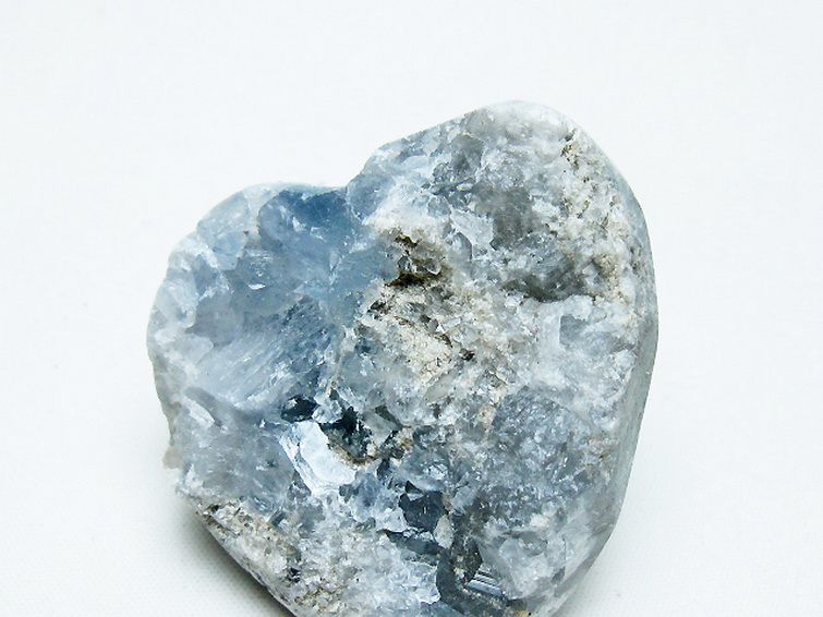 セレスタイト 天青石 ハートシェイプ 原石[T756-6113] 2枚目