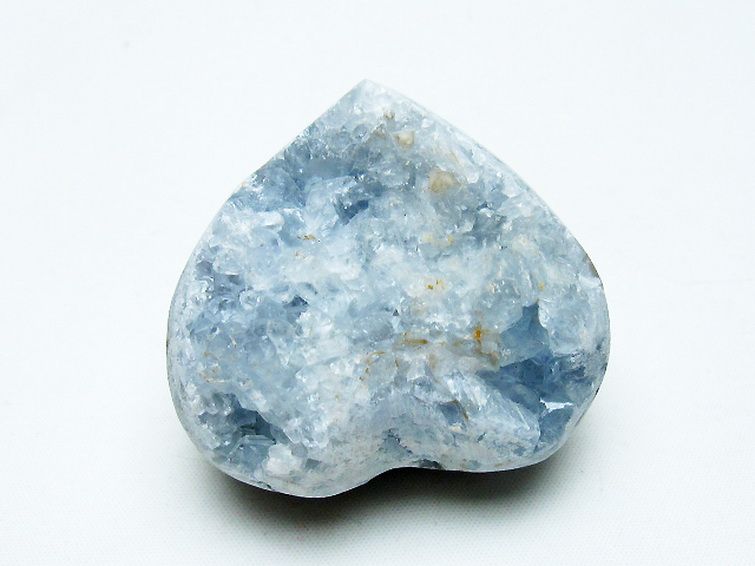 セレスタイト 天青石 ハートシェイプ 原石 [t756-6122] 3枚目