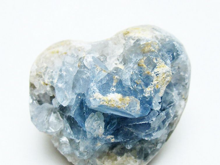 セレスタイト 天青石 ハートシェイプ 原石 [t756-6124] 2枚目