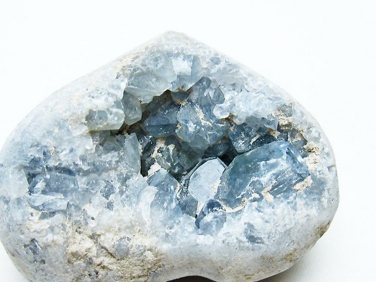 セレスタイト 天青石 ハートシェイプ 原石 [t756-6144] 3枚目