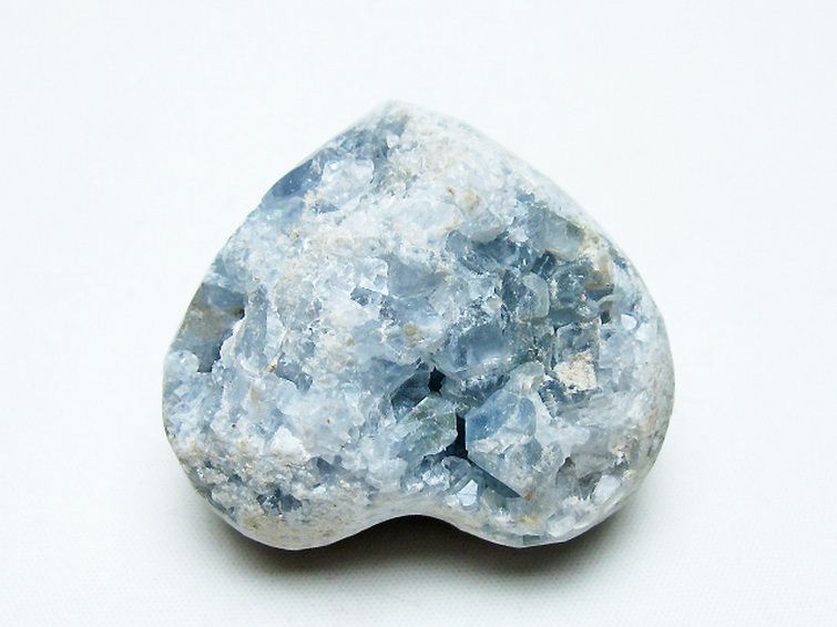 セレスタイト 天青石 ハートシェイプ 原石 [t756-6163] 3枚目