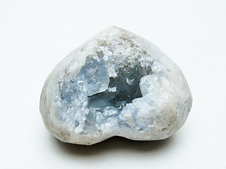 セレスタイト 天青石 ハートシェイプ 原石 [t756-6166] 3枚目