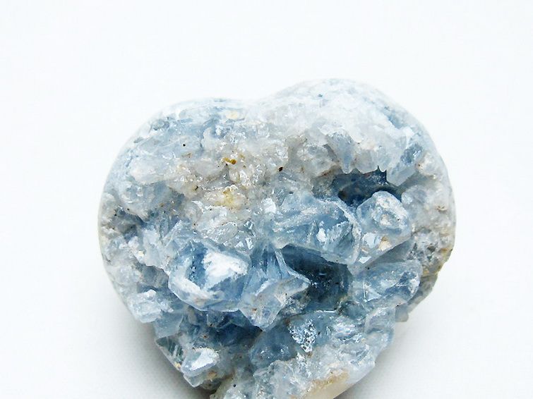 セレスタイト 天青石 ハートシェイプ 原石[T756-6169] 2枚目