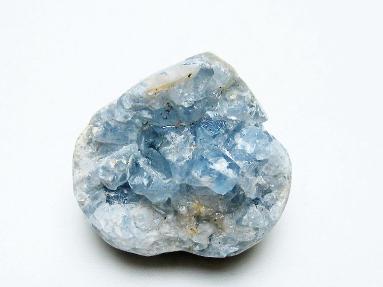 セレスタイト 天青石 ハートシェイプ 原石[T756-6169] 3枚目