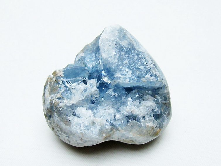 セレスタイト 天青石 ハートシェイプ 原石[T756-6173] 3枚目