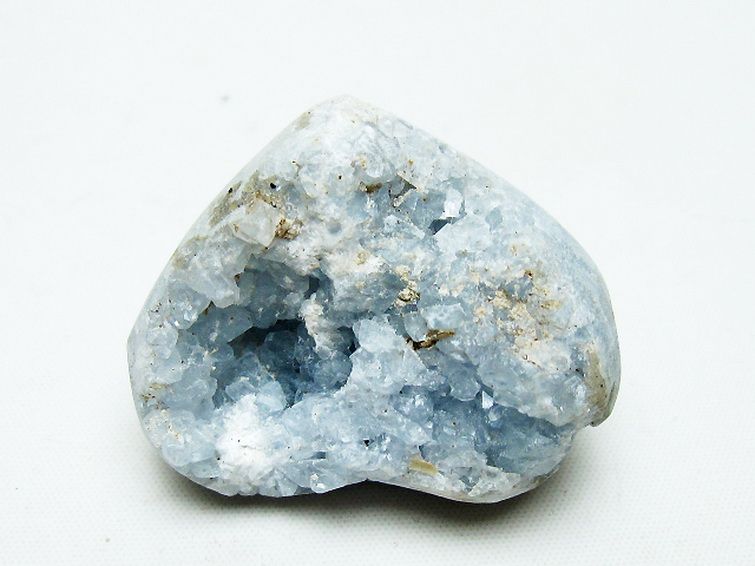 セレスタイト 天青石 ハートシェイプ 原石 [t756-6183] 3枚目